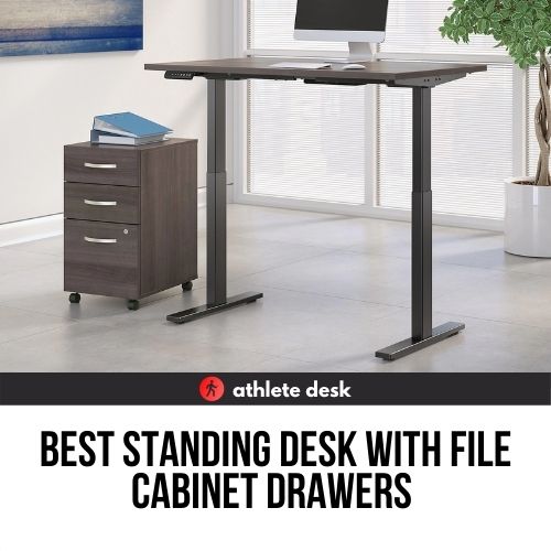 Standing Desk With File Cabinet Drawers, Best Desk With File Cabinet