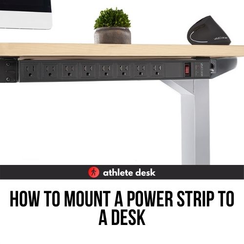 how to mount a power strip on a standing desk